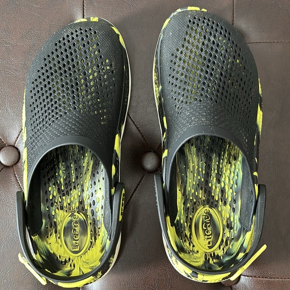 Crocs, LiteRide, Yellow & Black, size M6/W8. Previously worn but great condition - Picture 6 of 10
